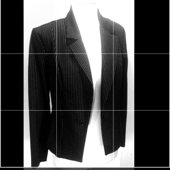 Joseph Ribkoff Jacket Black and white stripes SZ8 - Picture 2 of 8